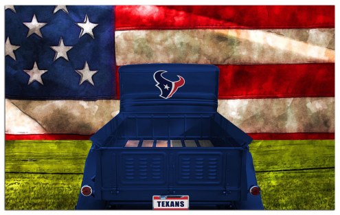 Houston Texans Patriotic Retro Truck 11&quot; x 19&quot; Sign