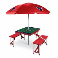 Houston Texans Red Picnic Table w/Umbrella