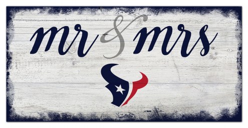 Houston Texans Script Mr. & Mrs. Sign