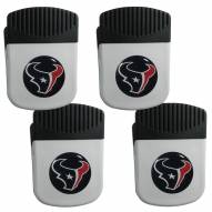 Houston Texans 4 Pack Chip Clip Magnet with Bottle Opener