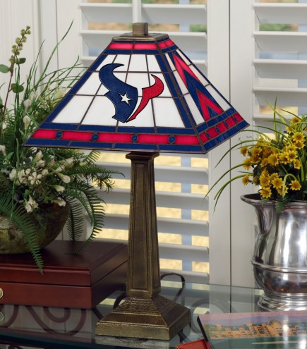Houston Texans Stained Glass Mission Table Lamp