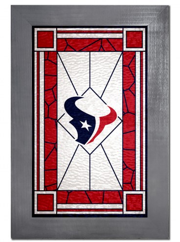 Houston Texans Stained Glass with Frame