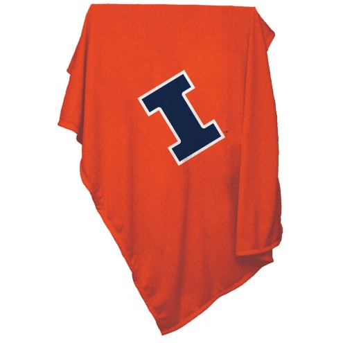 Illinois Fighting Illini Orange Sweatshirt Blanket
