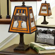 Illinois Fighting Illini Art Glass Table Lamp