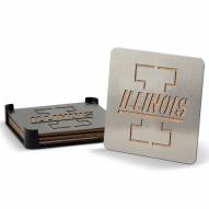 Illinois Fighting Illini Boasters Stainless Steel Coasters - Set of 4