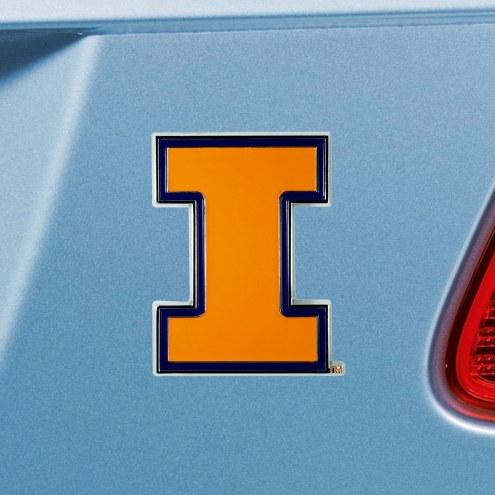 Illinois Fighting Illini Color Car Emblem