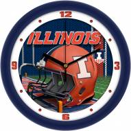 Illinois Fighting Illini Football Helmet Wall Clock