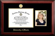Illinois Fighting Illini Gold Embossed Diploma Frame with Portrait