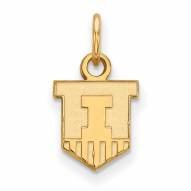 Illinois Fighting Illini Sterling Silver Gold Plated Extra Small Pendant