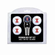 Illinois Fighting Illini Golf Ball Gift Set