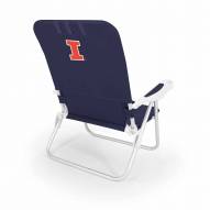 Illinois Fighting Illini Navy Monaco Beach Chair
