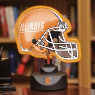Illinois Fighting Illini Neon Helmet Desk Lamp