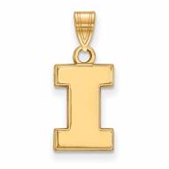 Illinois Fighting Illini NCAA Sterling Silver Gold Plated Small Pendant
