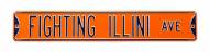 Illinois Fighting Illini Orange Street Sign