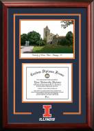 Illinois Fighting Illini Spirit Graduate Diploma Frame