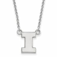 Illinois Fighting Illini Sterling Silver Small Pendant Necklace