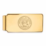 Illinois Fighting Illini Sterling Silver Gold Plated Crest Money Clip