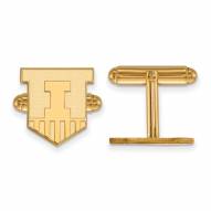 Illinois Fighting Illini Sterling Silver Gold Plated Cuff Links
