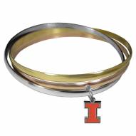 Illinois Fighting Illini Tri-color Bangle Bracelet