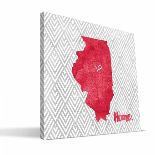 Illinois State Redbirds 12&quot; x 12&quot; Home Canvas Print
