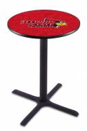 Illinois State Redbirds Black Wrinkle Bar Table with Cross Base