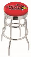 Illinois State Redbirds Double Ring Swivel Barstool with Ribbed Accent Ring