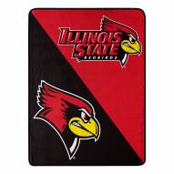 Illinois State Redbirds Halftone Micro Raschel Throw Blanket