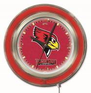 Illinois State Redbirds Neon Clock