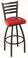 Illinois State Redbirds Swivel Bar Stool with Ladder Style Back
