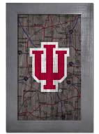 Indiana Hoosiers 11" x 19" City Map Framed Sign