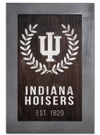 Indiana Hoosiers 11" x 19" Laurel Wreath Framed Sign