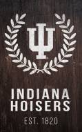 Indiana Hoosiers 11" x 19" Laurel Wreath Sign