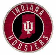 Indiana Hoosiers 12" Circle with State Sign