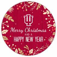 Indiana Hoosiers 12" Merry Christmas & Happy New Year Sign