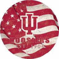 Indiana Hoosiers 12" Team Color Flag Circle Sign