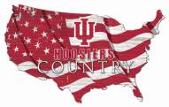 Indiana Hoosiers 15" USA Flag Cutout Sign