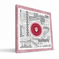 Indiana Hoosiers 16" x 16" Pictograph Canvas Print