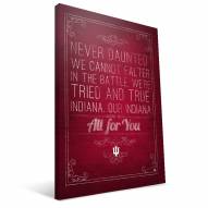 Indiana Hoosiers 16" x 24" Song Canvas Print