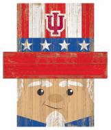 Indiana Hoosiers 19" x 16" Patriotic Head