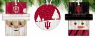Indiana Hoosiers 3-Pack Christmas Ornament Set