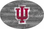 Indiana Hoosiers 46" Distressed Wood Oval Sign