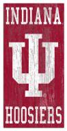 Indiana Hoosiers 6" x 12" Heritage Logo Sign