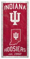 Indiana Hoosiers 6" x 12" Heritage Sign