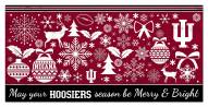 Indiana Hoosiers 6" x 12" Merry & Bright Sign