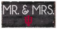 Indiana Hoosiers 6" x 12" Mr. & Mrs. Sign