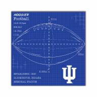 Indiana Hoosiers Ball Blueprint 10" x 10" Sign