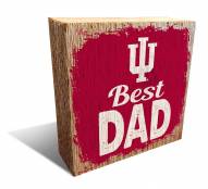 Indiana Hoosiers Best Dad 6" x 6" Block