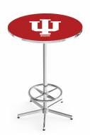 Indiana Hoosiers Chrome Bar Table with Foot Ring