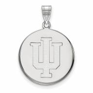 Indiana Hoosiers Sterling Silver Large Disc Pendant