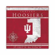 Indiana Hoosiers Coordinates 10" x 10" Sign